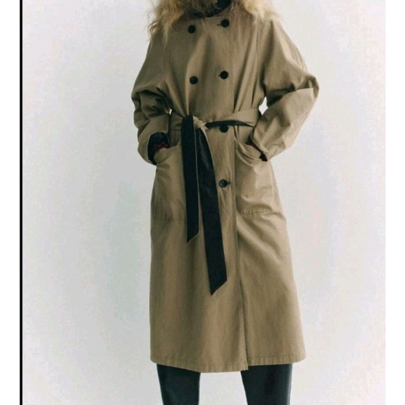 Zara Jackets & Blazers - ZARA Reversible Trench Coat ZW COLLECTION Brown Tan Size Small NWT